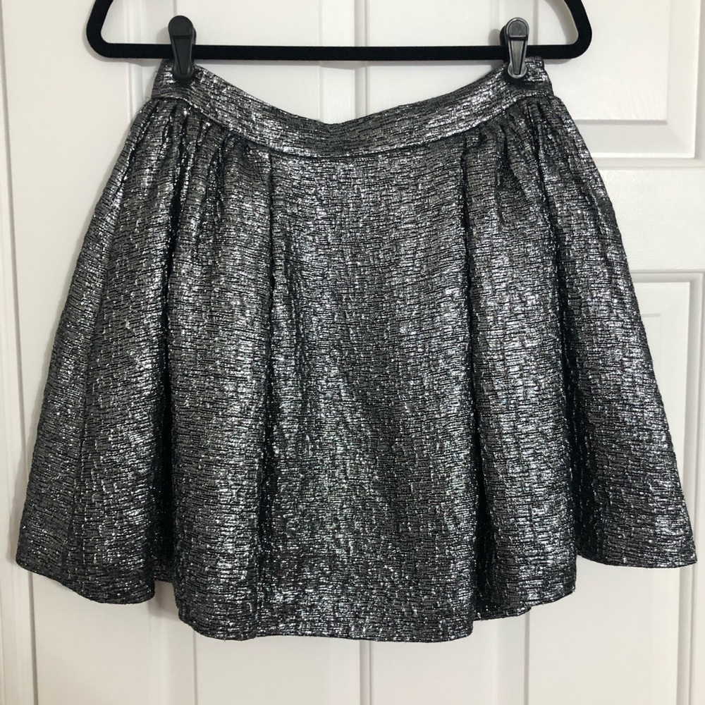 Kate Spade silver disco mini skirt, Size 8